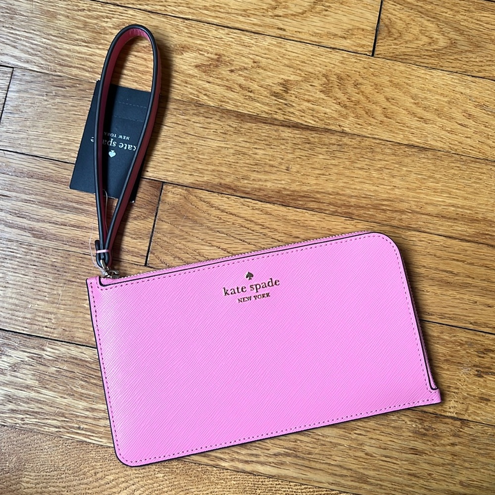 Kate Spade Blossom Pink Lucy Wristlet Leather NWT